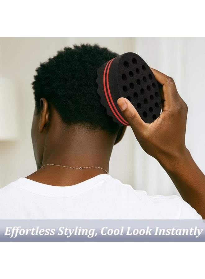 Brvlsoc Hair Twist Sponge – Double-Sided Barber Tool for Afro Coils, Dreads, Curls & Waves, Unisex Styling for Short or Long Hair (1 Pack) - Image 3