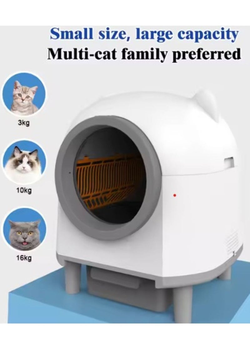 Smart Automatic Litter Box for Cats with App Control Odour Removal, Self-Cleaning  80L Sand Capacity  Travel Friendly 80L 8L Extra Large Capacity Automatic - Image 4