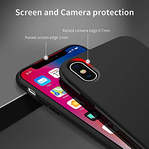 VONZEE Liquid Silicone Soft Back Cover for iPhone X & Xs Case, Shockproof Slim Camera & Full Body Protection Non Yellowing Cover with Microfiber Lining & Logo Cut (6.1 Inch) -Blue - Image 4