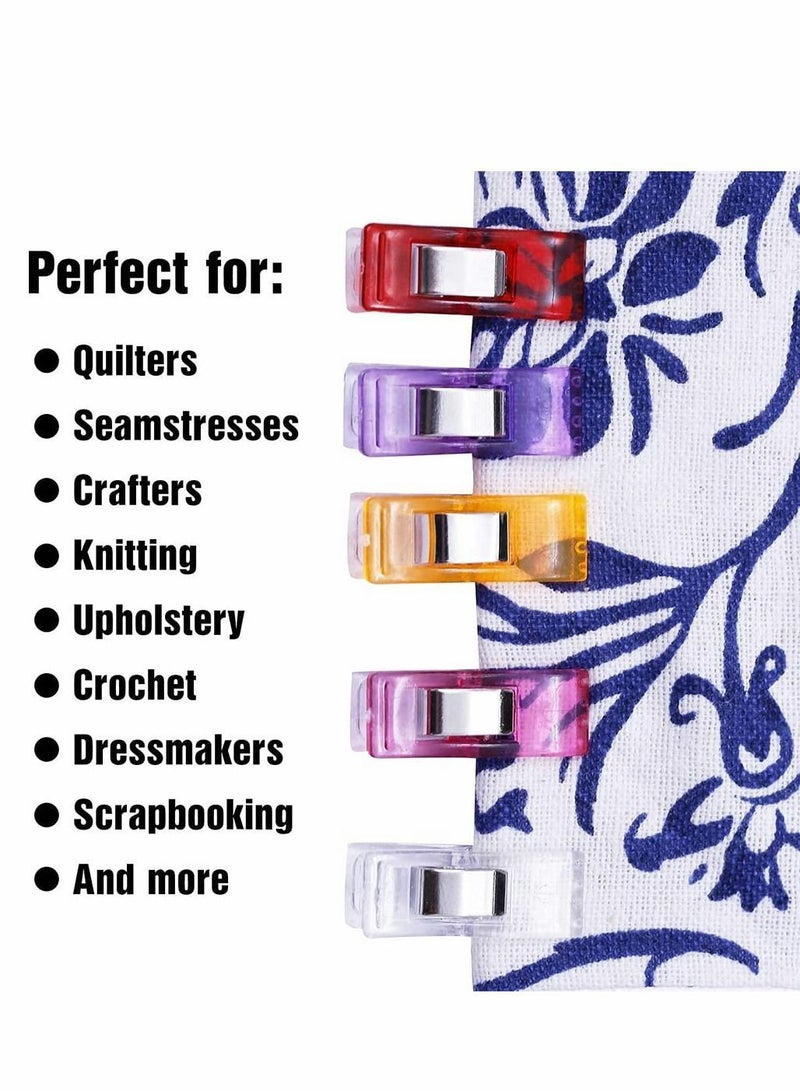 Y&D 100 Pcs Multipurpose Sewing Clips, Premium Quilting Assorted Random Colors Fabric Clips for Supplies Accessories Crafting Tools - Image 5