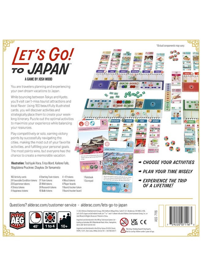 AEG Games AEG Let's Go! to Japan Board Game | Storytelling & Travel Planning Strategy Card Game | Plan & Experience Your Dream Vacation | 1-4 Players | Ages 10+ - Image 2