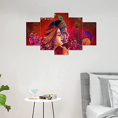 Perpetual Abstract Painting for Living Room - Set of 5, 3d Scenery Painting for Wall Decoration Large Size with Frames for Wall Decor and Home Decoration, Hotel, Office (75 CM X 43 CM) rkp - Image 3