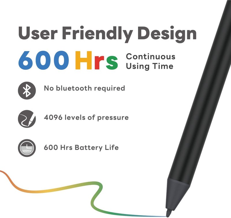 Penoval USI 2.0 Lite Stylus Pen for Some Chromebook Model, 4096 Levels Pressure & Smooth Writing Compatible with Google Pixel Tablet, Amazon Fire Max 11, ASUS Flip CX5/CM3, Lenovo Duet and More - Image 4