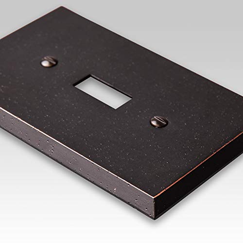 AMERELLE 68RRDB Manhattan Double Rocker Cast Metal Wallplate in Aged Bronze, 2 Rocker - Image 2