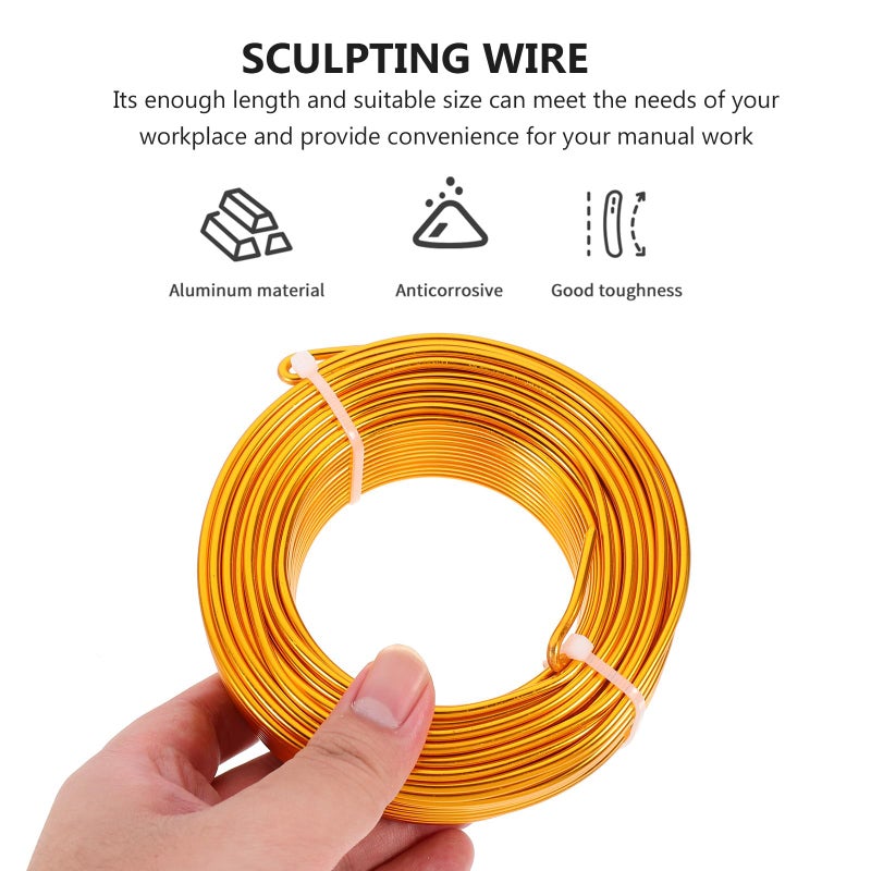 3mm Gold Aluminum Wire Roll Bendable For Jewelry Making DIY Beading Sculpting Supplies - Image 4