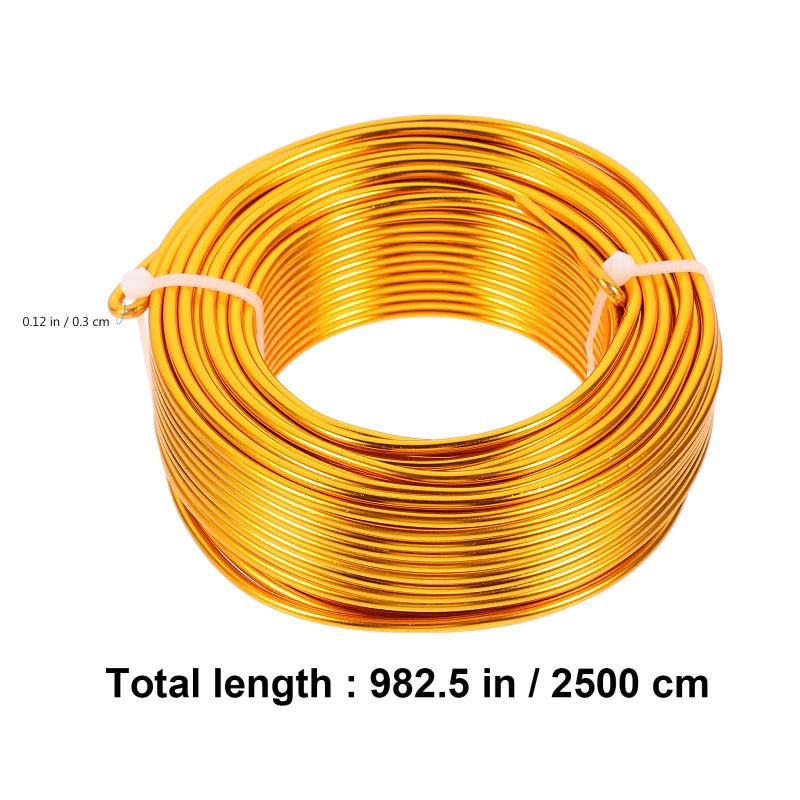 3mm Gold Aluminum Wire Roll Bendable For Jewelry Making DIY Beading Sculpting Supplies - Image 3