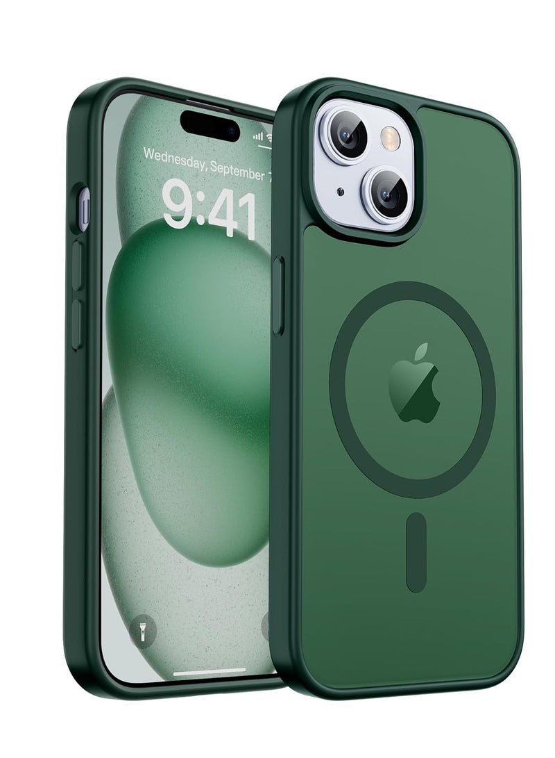 Magnetic for iPhone 13 Case & iPhone 14 Case, [Compatible with MagSafe] [10 FT  Slim Translucent Matte Shockproof Anti-Scratch Phone Cover - Image 1