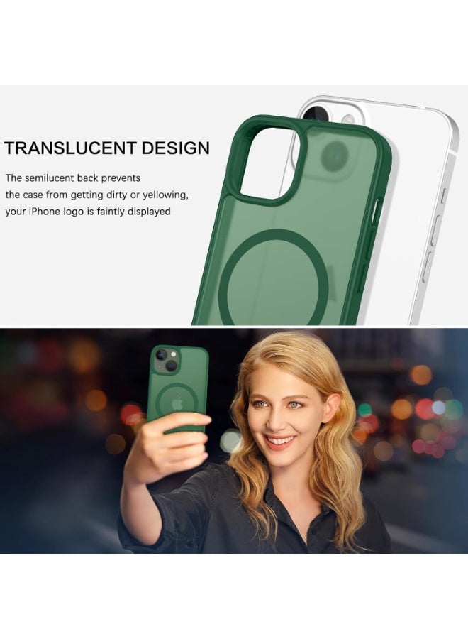Magnetic for iPhone 13 Case & iPhone 14 Case, [Compatible with MagSafe] [10 FT  Slim Translucent Matte Shockproof Anti-Scratch Phone Cover - Image 5