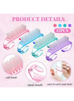 Patelai 24 Pcs Handle Grip Nail Brush Colorful Nail Scrubber Cleaner Fingernail Brushes Hand Toes Scrub Cleaning Brushes Pedicure Scrubbing Tool for Men and Women, Multicolor Brush  - Image 2
