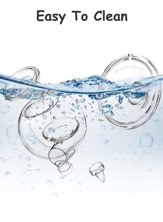 Gowing قطع غيار مضخة الثدي القابلة للارتداء، ملحقات كوب جمع الحليب، متوافقة مع TSRETE S12 S9 Kmaier S12، تشمل صمام منقار البط، فلانج 24 مم، غشاء سيليكون، رابط - Image 5