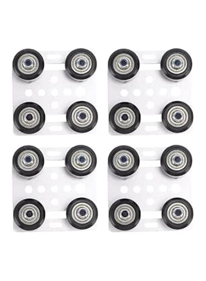 2020 Aluminum Alloy Gantry Plates 4Pcs With Wheels Silver 3D Printer Accessories - Image 1