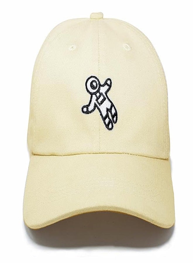 Coreteq Unisex Dad Hat Brushed Cotton Baseball Cap Adjustable Strap with Buckle (Pack of 1) (Off-White, Free Size) - Image 1