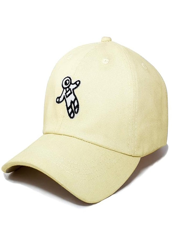 Coreteq Unisex Dad Hat Brushed Cotton Baseball Cap Adjustable Strap with Buckle (Pack of 1) (Off-White, Free Size) - Image 2
