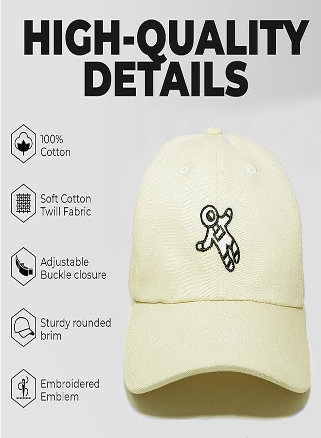 Coreteq Unisex Dad Hat Brushed Cotton Baseball Cap Adjustable Strap with Buckle (Pack of 1) (Off-White, Free Size) - Image 5