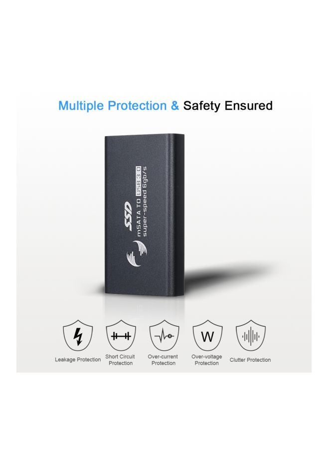 محرك أقراص SSD خارجي من mSATA إلى USB3.0 أسود/ أبيض - Image 2