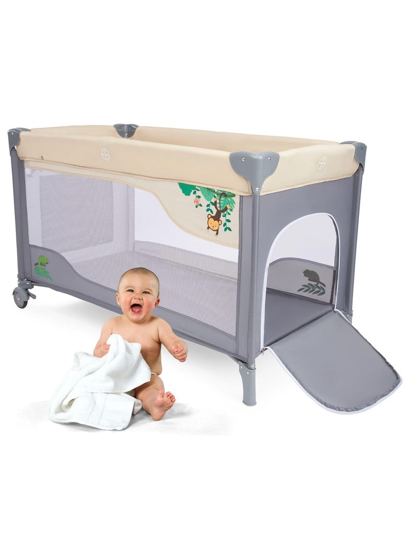 MAAS A Crib And A Safe, Comfortable Baby Bed With Mesh Barriers To Keep The Interior More Ventilated,, Made From Safe Materials For Your Child - Image 1