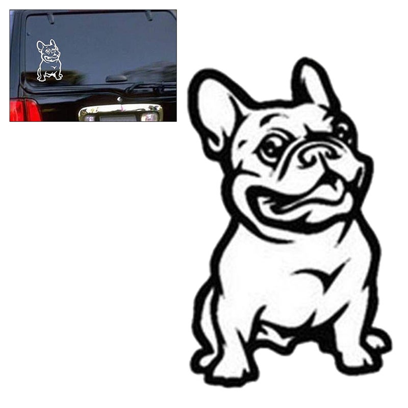 Strong Adhesive 3d Stickers Vinyl Car Decal French Bulldog Dog Car Sticker (Black) - Image 1