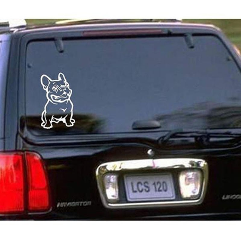 Strong Adhesive 3d Stickers Vinyl Car Decal French Bulldog Dog Car Sticker (Black) - Image 3