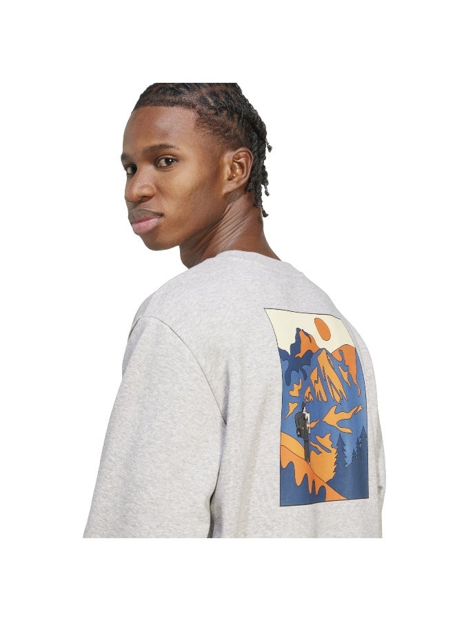 Adidas M Ddl Hike Swt Grey Training Sweatshirts For Men XS  - Image 5