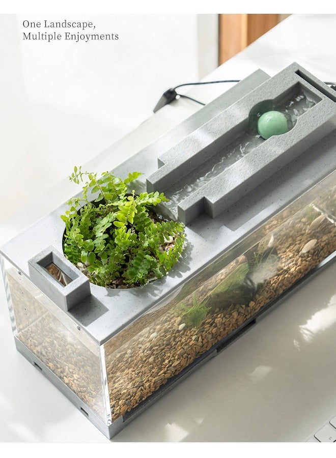 GMORO Aquarium Fish Tank Mini with Planting - Image 2