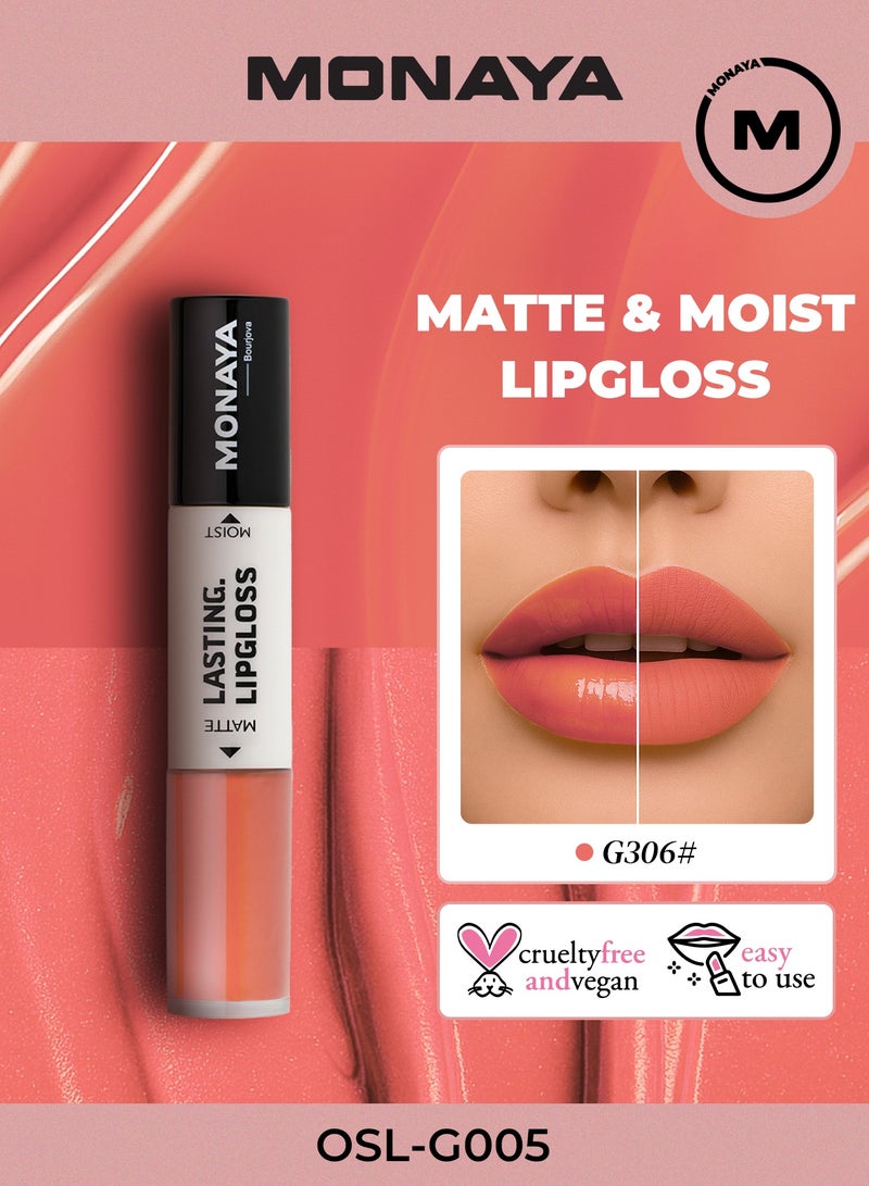 Monaya G005 Matte & Moist Lasting Lip Gloss -Long-Lasting, Moisturizing, Non-Drying Matte Finish, 2x3ml - Image 1