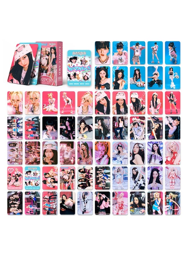 NIBEMINENT 92 Pcs Kpop AESPA HOT MESS Lomo Cards Card For Fans Collection Gifts - Image 3