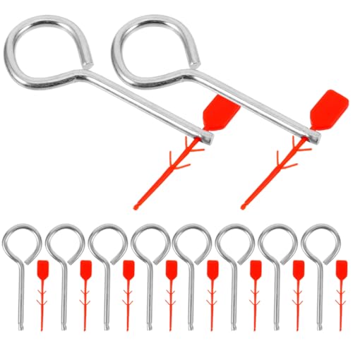 DOITOOL Fire Extinguisher Pull Pins Replacement Lock Pins Safety Seal Set for Office Public Use Fire Equipment Accessories 10-Pack 2.20X0.78X0.11In - Image 1