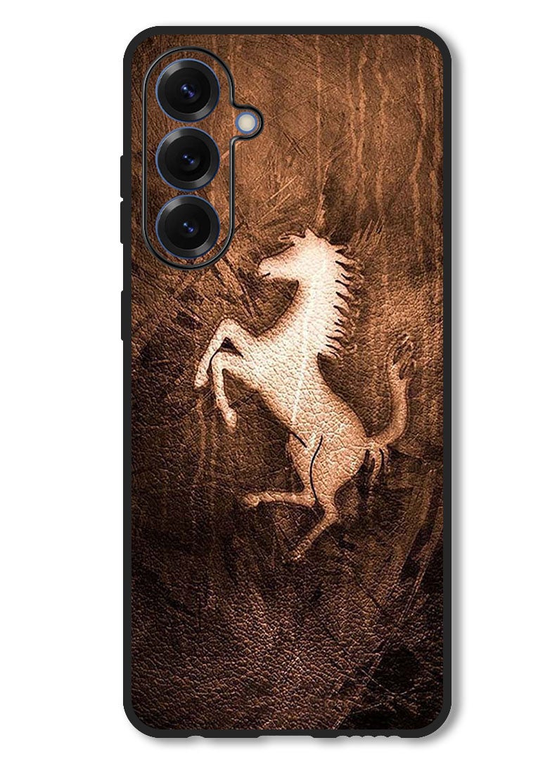 Theodor Case Compatible with Samsung Galaxy A56 Protection Shockproof Bumper Cover Leather Horse - Image 1