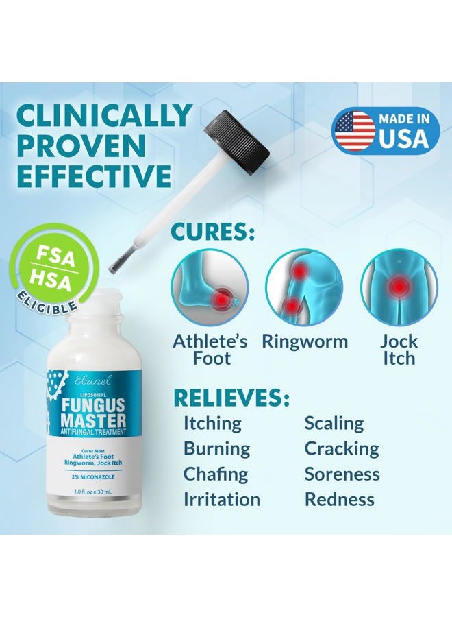 Ebanel Athletes Foot Treatment Extra Strength, Antifungal Cream for Foot Fungus, with Miconazole, Undecylenic Acid & Tea Tree Oil, Fast Itch Relief, Treats fungal Infection Leading to toenail Fungus - Image 2