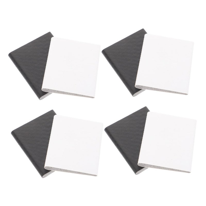 Self Adhesive Foam Door Frame Seal Weather Stripping 8pcs Black White Corner Pads Draft Stopper Gap Filler - Image 2