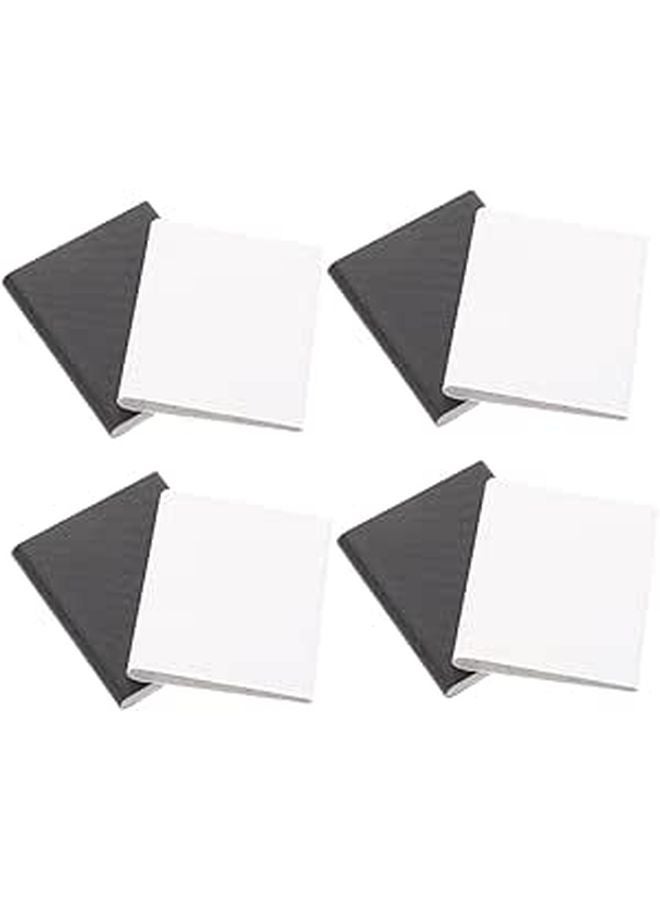 Self Adhesive Foam Door Frame Seal Weather Stripping 8pcs Black White Corner Pads Draft Stopper Gap Filler - Image 1