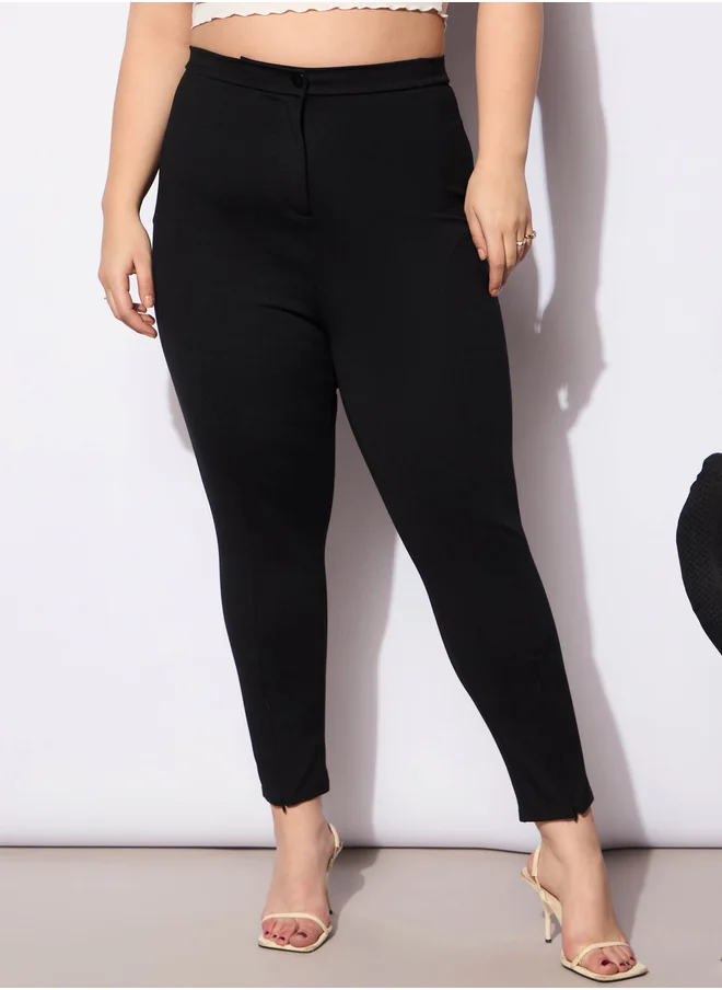 ساسافراس Plus Size Mid Rise Regular Fit Pants