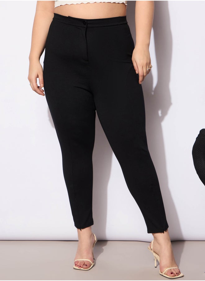SASSAFRAS Plus Size Mid Rise Regular Fit Pants  - Image 1