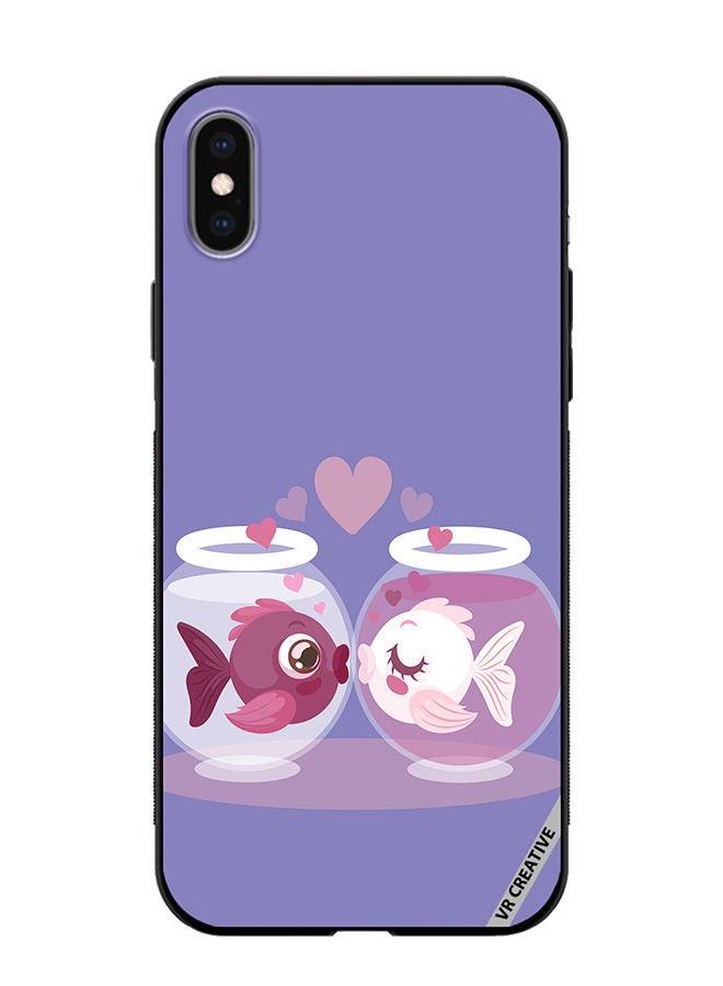 VR CREATIVE Protective Case Cover For Apple iPhone XS Max Love Fish Design Multicolour - Image 1