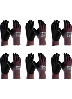 MAXIDRY®56-425 ¾dipped Work Gloves Medium No:8 6 Pairs