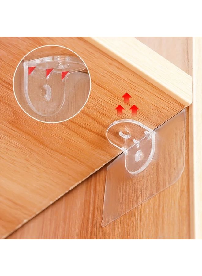 10Pcs Adhesive Hooks And Shelf Brackets No Drill Seamless Design For Closet Organization - Image 5