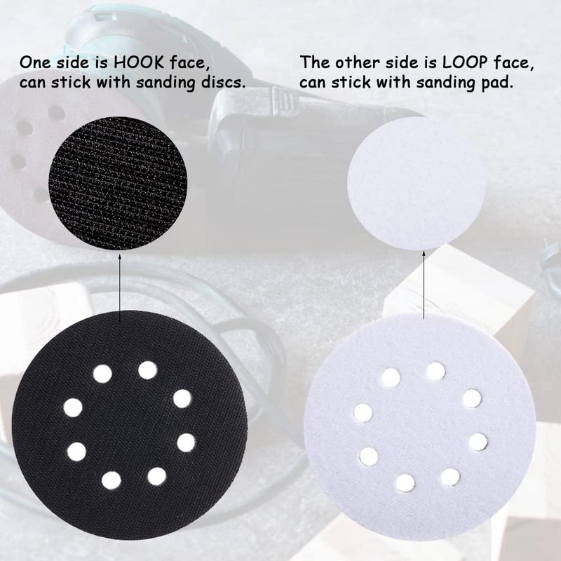 Ysglory 10 Pack Soft Density Interface Pads 5 Inch 8 Holes Hook and Loop Sponge Cushion Buffer Backing Pad Foam Sanding Interface Pads for Orbital Sander Automotive Woodworking Polishing - Image 4