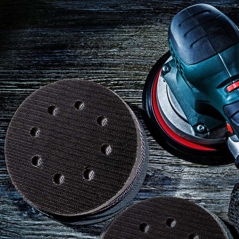 Ysglory 10 Pack Soft Density Interface Pads 5 Inch 8 Holes Hook and Loop Sponge Cushion Buffer Backing Pad Foam Sanding Interface Pads for Orbital Sander Automotive Woodworking Polishing - Image 3