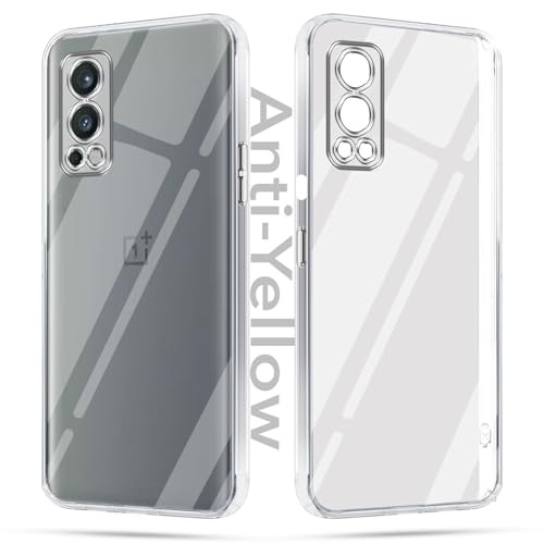 Jkobi غطاء خلفي شفاف مضاد للأصفر مدى الحياة من جيكوبي لهاتف OnePlus Nord 2 5G (كريستال صلب أنيق | مقاوم للصدمات وحماية للكاميرا) - Image 1