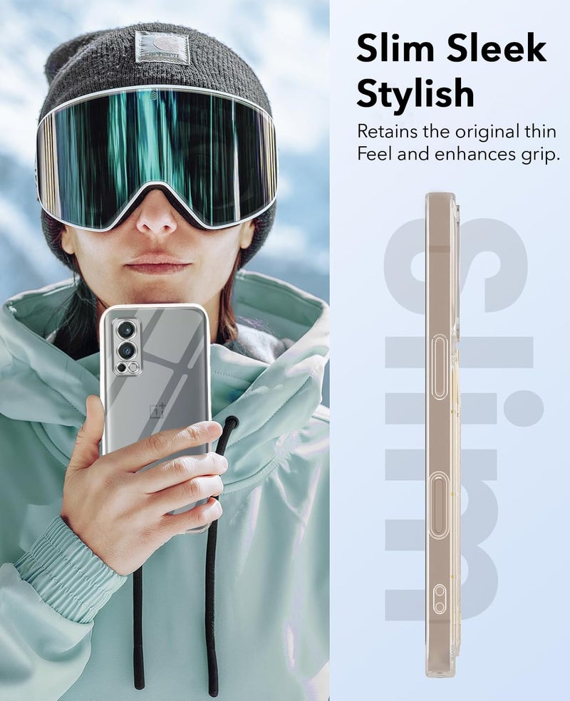Jkobi غطاء خلفي شفاف مضاد للأصفر مدى الحياة من جيكوبي لهاتف OnePlus Nord 2 5G (كريستال صلب أنيق | مقاوم للصدمات وحماية للكاميرا) - Image 3