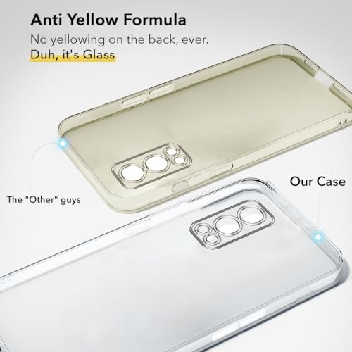 Jkobi غطاء خلفي شفاف مضاد للأصفر مدى الحياة من جيكوبي لهاتف OnePlus Nord 2 5G (كريستال صلب أنيق | مقاوم للصدمات وحماية للكاميرا) - Image 2
