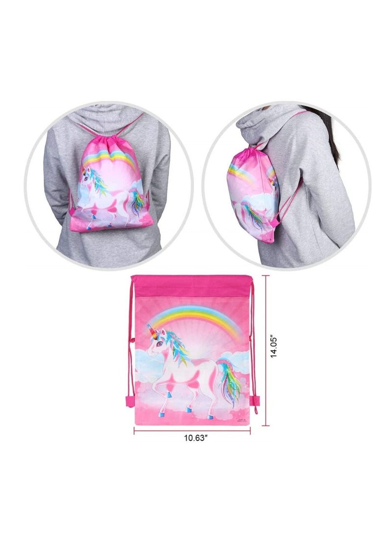 حقيبة هدايا حفلات يونيكورن ، 10 عبوات ، حقائب ظهر برباط على شكل وحيد القرن للفتيات والأطفال ، هدايا حفلات أعياد الميلاد وحفلات استقبال المولود ، وغيرها من الاحتفالات - Image 4