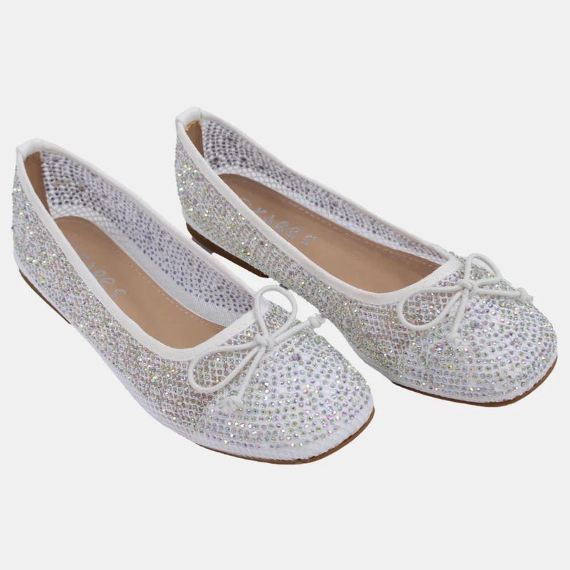 Our kids Girls Canvas Ballerina Shoes - Shiny Texture - Image 1