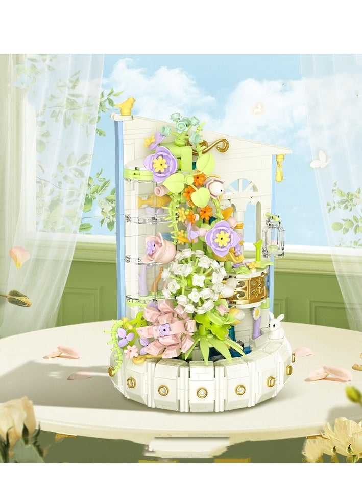 Assembling Toys, Building Blocks, Flower Bouquets, Assembling Hand-Held Flowers - Image 1