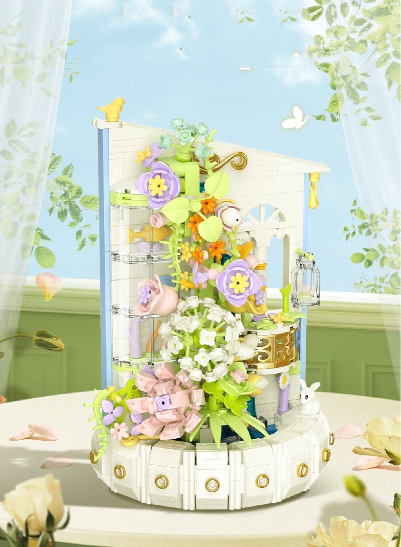 Assembling Toys, Building Blocks, Flower Bouquets, Assembling Hand-Held Flowers - Image 2