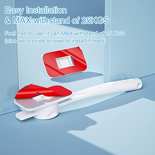 EUDEMON 1 Pack Child Proof Door Finger Pinch Guard, Baby Door Stopper& Door Latch, Adjustable Door Lever Handle for Pets, Great Door Lock for Dogs, Easy Cats Entry(White) - Image 4