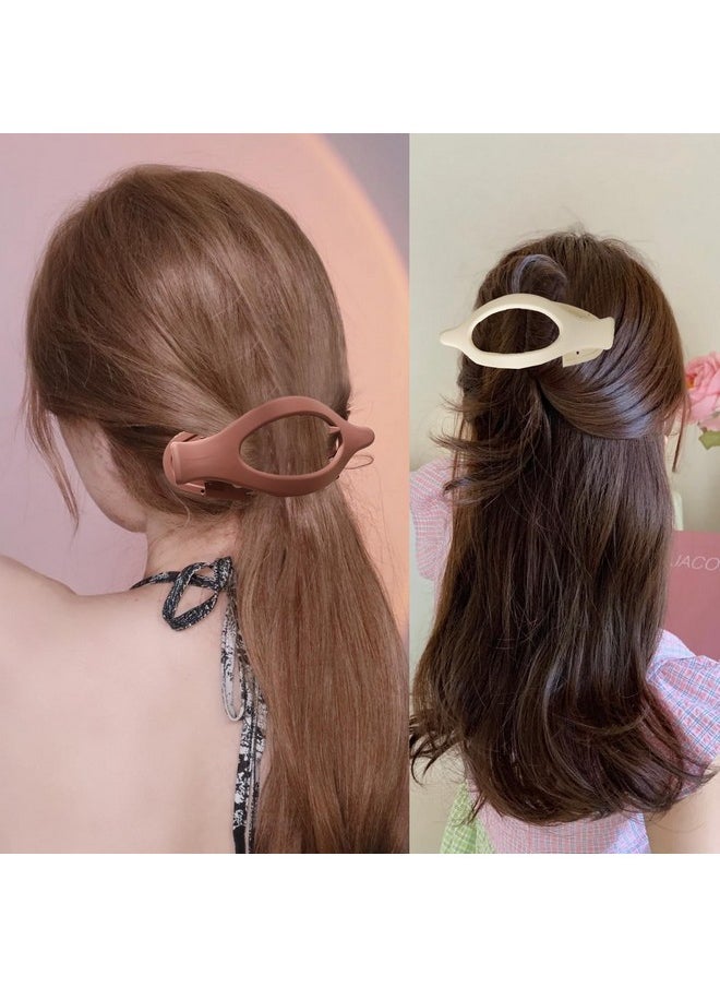 LifeDawn - Flat Hair Clips For Women Girls,8Pcs Large Flat Claw Clips French Hair Clips Duck Billed Hair Clips For Thick Hair Non-Slip Hair Clips For Styling - Image 1