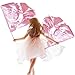 Silipull 2 Pcs Set 32 Praise Dance Worship Flags with Scalable Rod for Kids Children Semicircle Praise Church Flags for Worship Dance Outdoor Practice PerformancePink - Image 3