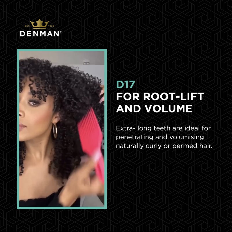 DENMAN Jack Dean by Denman (Black) Curl Volumiser Comb for Separating, Styling, Defining, Enhancing & Boosting Curls (D17) - Image 4