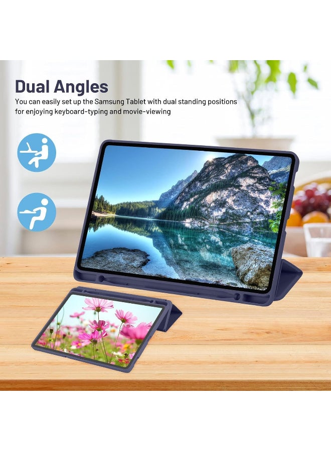 Xiaomi Redmi Pad SE 8.7'' inch 2024 Tablet Case with Pen Holder, Soft TPU Back Trifold Stand Protective Smart Cover Flip, Auto Wake&Sleep (Navy Blue) - Image 5
